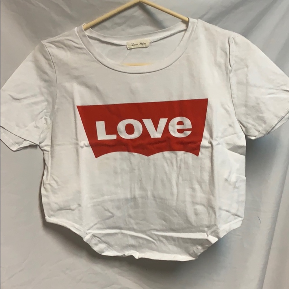 white love crop top
